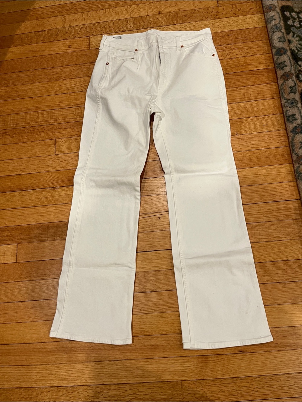 GAP White Flare Wide-Leg Jeans
